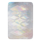 Iriserend wit diamantpatroon badmat (Voorkant Verticaal)