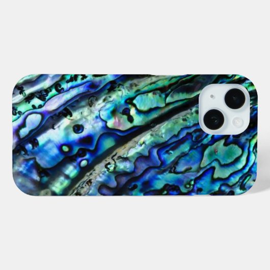 Iriserende Abalone Shell Abstract Blauw Groen Case-Mate iPhone Case (Achterkant (horizontaal))