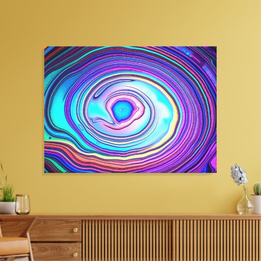 iriserende Abalone Shell Macro Canvas Afdruk (Insitu (Woonkamer))