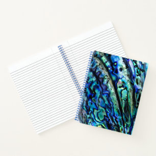 Iriserende Blauwgroene Abstracte Abalone Shell Notitieboek