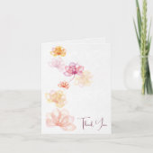 Iriserende bloemen voor sympathie dank u bedankkaart (Voorkant)