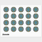 Iriserende Chrome-Sticker Ronde Sticker (Vel)