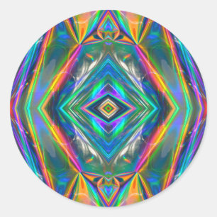 Iriserende Chrome-Sticker Ronde Sticker