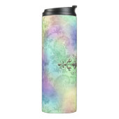 Iriserende  Damast Monogram Edelsteen Thermosbeker (Gedraaid links)