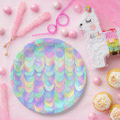 Iriserende draak schaal papieren bordje (Feest)