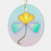 Iriserende Drakenbloem Keramisch Ornament (Links)