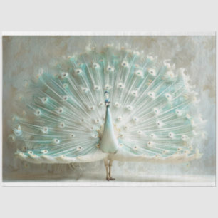 Iriserende gekleurde pauw decoupage tissuepapier