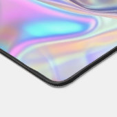 Iriserende glanzende metaalstof, scriptnaam bureaumat (Hoek)