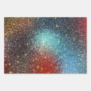 Iriserende glitter inpakpapier vel