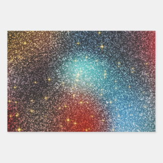 Iriserende glitter inpakpapier vel