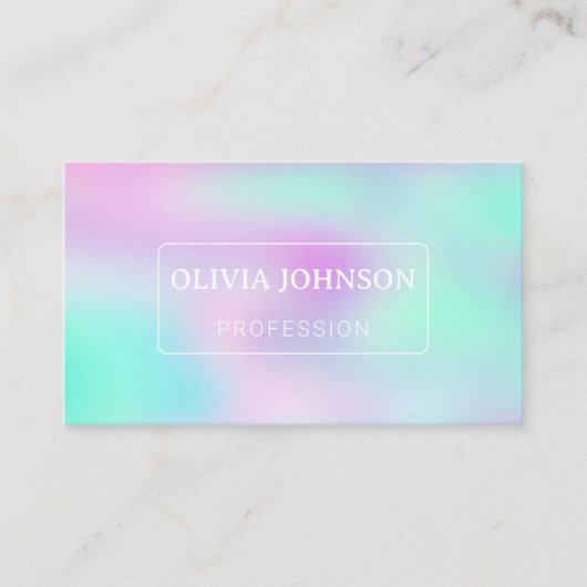 iriserende holografische gradiënt visitekaartje (Voorkant)