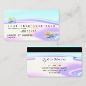 iriserende holografische moderne credit Kaart Visitekaartje (Voorkant / Achterkant)