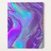 Iriserende holografische regenboogwerveling monogr planner (Achterkant)