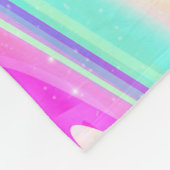 Iriserende holografische vloeibare werveling fleece deken (Hoek)