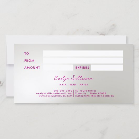 Iriserende kristallen cadeaubon (Achterkant)