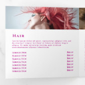 Iriserende kristallen drievoudige brochure drieluik kaart (Binnenzijde eerst)