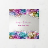 Iriserende kristallen drievoudige brochure drieluik kaart (Cover)