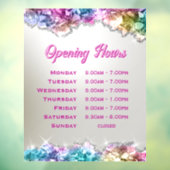 Iriserende kristallen Openingstijden Venster Cling Raamsticker (Vel 3)