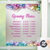 Iriserende kristallen Openingstijden Venster Cling Raamsticker (Huis)