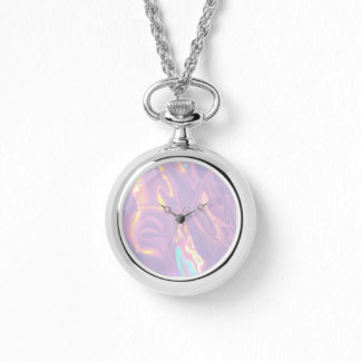 iriserende lavendel etherische Ketting horloge