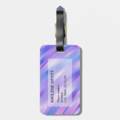 Iriserende linten gepersonaliseerd Bagagelabel (Achterkant verticaal)