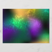 Iriserende mardi gras achtergrond met kralen menu (Achterkant)