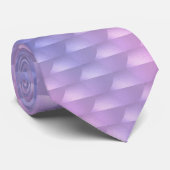 Iriserende Paarse en roze geometrische Stropdas (Opgerold)