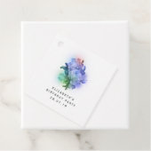 Iriserende Paarse Rozen en Kant Bedankjes Labels (In situ)