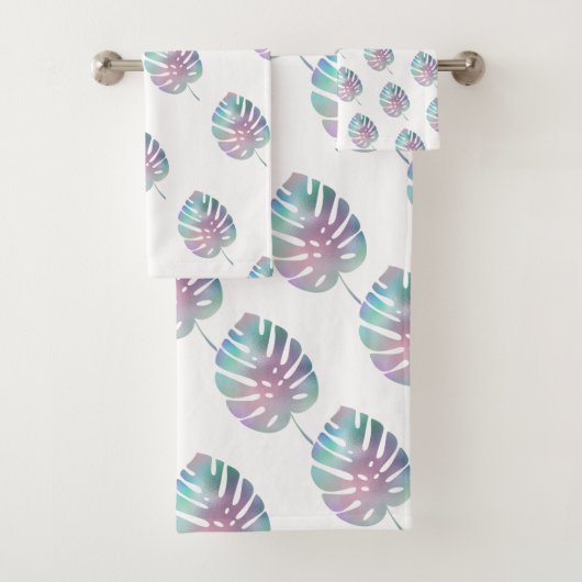 IRISERENDE PALM BADKAMER HANDDOEK SET (Insitu)