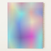 Iriserende pastelkleuren planner (Achterkant)