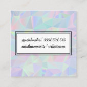 iriserende retro-achtergrond vierkante visitekaartje (Achterkant)