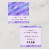 Iriserende Ribbons Vierkant Visitekaartje (Voorkant / Achterkant)