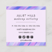 Iriserende Ribbons Vierkant Visitekaartje (Achterkant)