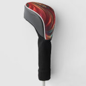 iriserende rode Abstracte werveling Golfheadcover (Schuin)