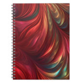 iriserende rode Abstracte werveling Notitieboek (Voorkant)