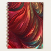 iriserende rode Abstracte werveling Planner (Voorkant)