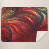 iriserende rode Abstracte werveling Sherpa Deken (Voorkant (horizontaal))