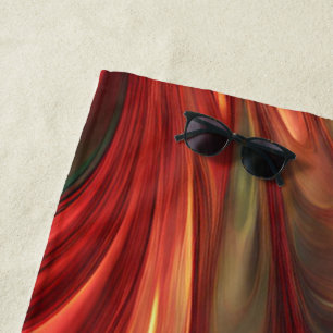 iriserende rode Abstracte werveling Strandlaken