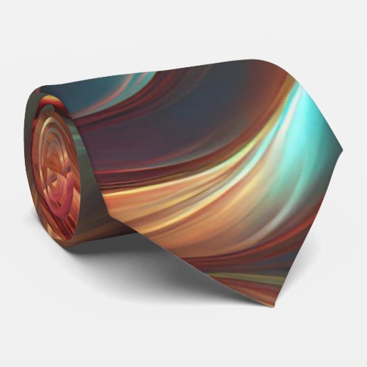 iriserende rode Abstracte werveling Stropdas (Opgerold)