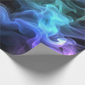 Iriserende rook op zwart cadeaupapier (Hoek)