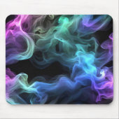 Iriserende rook op zwart muismat (Voorkant)