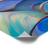 iriserende speelse dolfijn poster (Hoek)