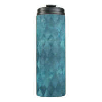 Iriserende turquoise vintage harlekijnpatroon