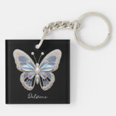 iriserende vlinderelegantie sleutelhanger (Achterkant)