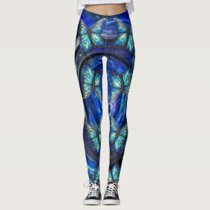 Iriserende vlinders op rimpelige leggings