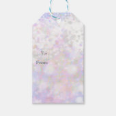 Iriserende Witte Sparkle Glam Huwelijkspartij Favo Cadeaulabel (Voorkant)