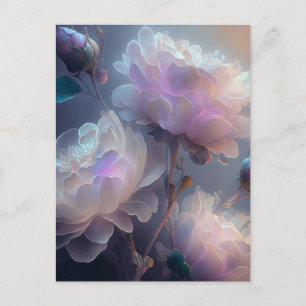 Iriserende zachte focus licht spectrum bloemen briefkaart