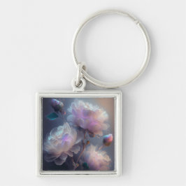 Iriserende zachte focus licht spectrum bloemen sleutelhanger