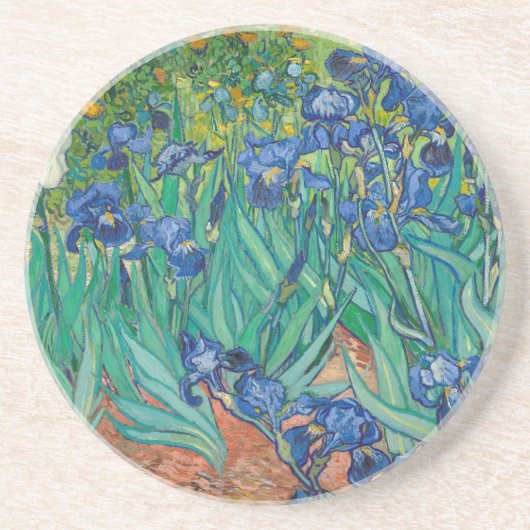 Irises, 1889 zandsteen onderzetter (Voorkant)