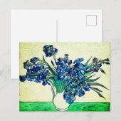 Irises (1890) van Vincent Van Gogh Briefkaart (Voorkant / Achterkant)